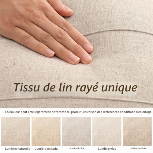 Housses de coussin en lin naturel