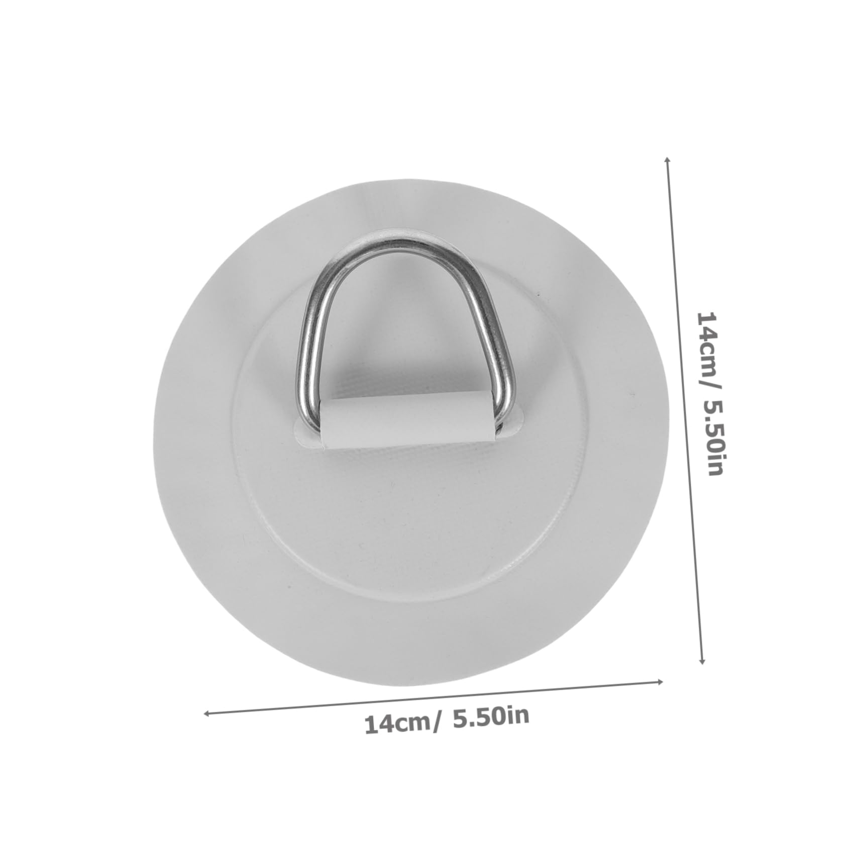 ibasenice 2pcs Stainless Steel D- Handle Patch for Canoe Inflatable Boat Kayak Accessories Adhesive Sticker for Easy Installation and Strong Hold Lightweight Design for Outdoor Use