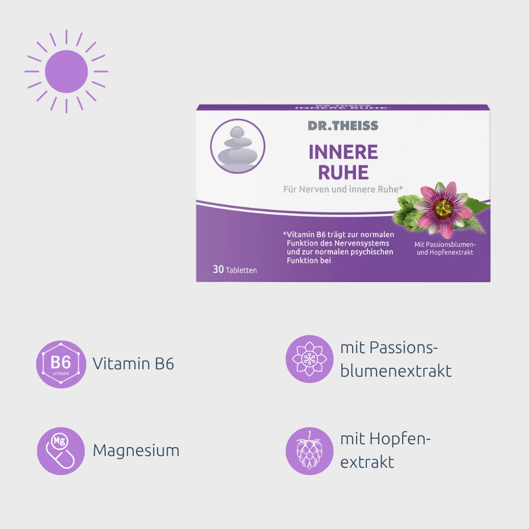 Dr. Theiss Schlaf & Entspannungs-Bundle – Melatonin Einschlafspray + Innere Ruhe Tabletten – Natürlich einschlafen und innere Balance bei Stress, Unruhe & nervösen Phasen