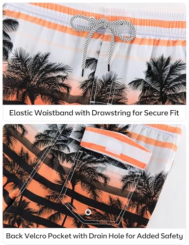 Image of APTRO Men's Swim Trunks with Compression Liner 5 Inch Bathing Suit Beach Swimsuits