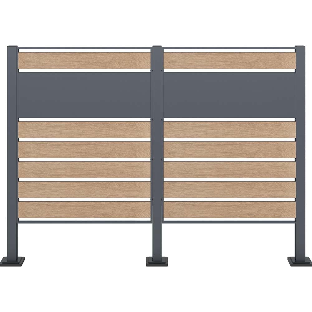 SCHARTEC Mülltonnenverkleidung 3 oder 1 seitig 240 l erweiterbar Mülltonnenzaun anthrazit Holz Mülltonnebox Mülltonnen Einhausung Einfassung Sichtschutz (1-seitig)