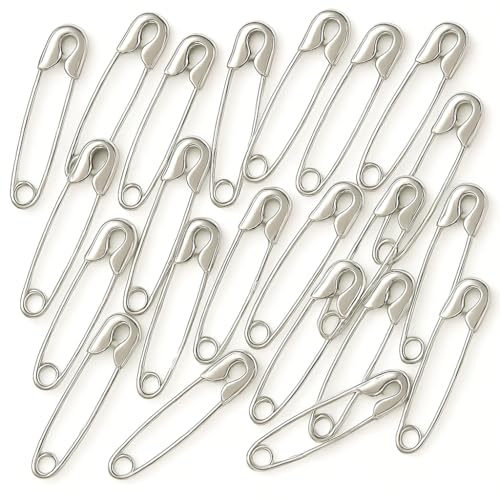 Fitto 30 Pieces Stainless Steel Safety Pins 43mm