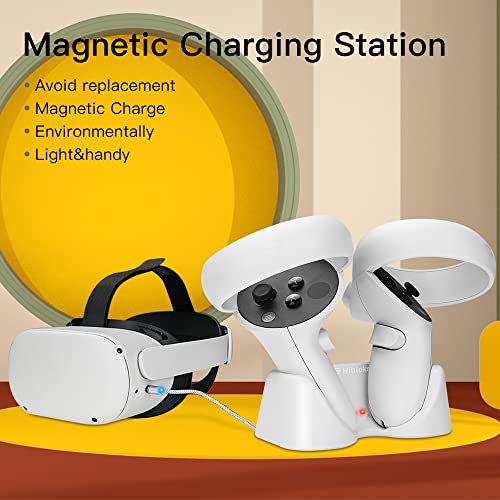 RCstyle Magnetic Charging Station Set for Oculus Quest 2 Controllers,Convenient Charging to Oculus Quest 2 Accessories,Oculus Quest 2 Rechargeable Battery,Magnetic Charging for Oculus Quest 2 - Image 3