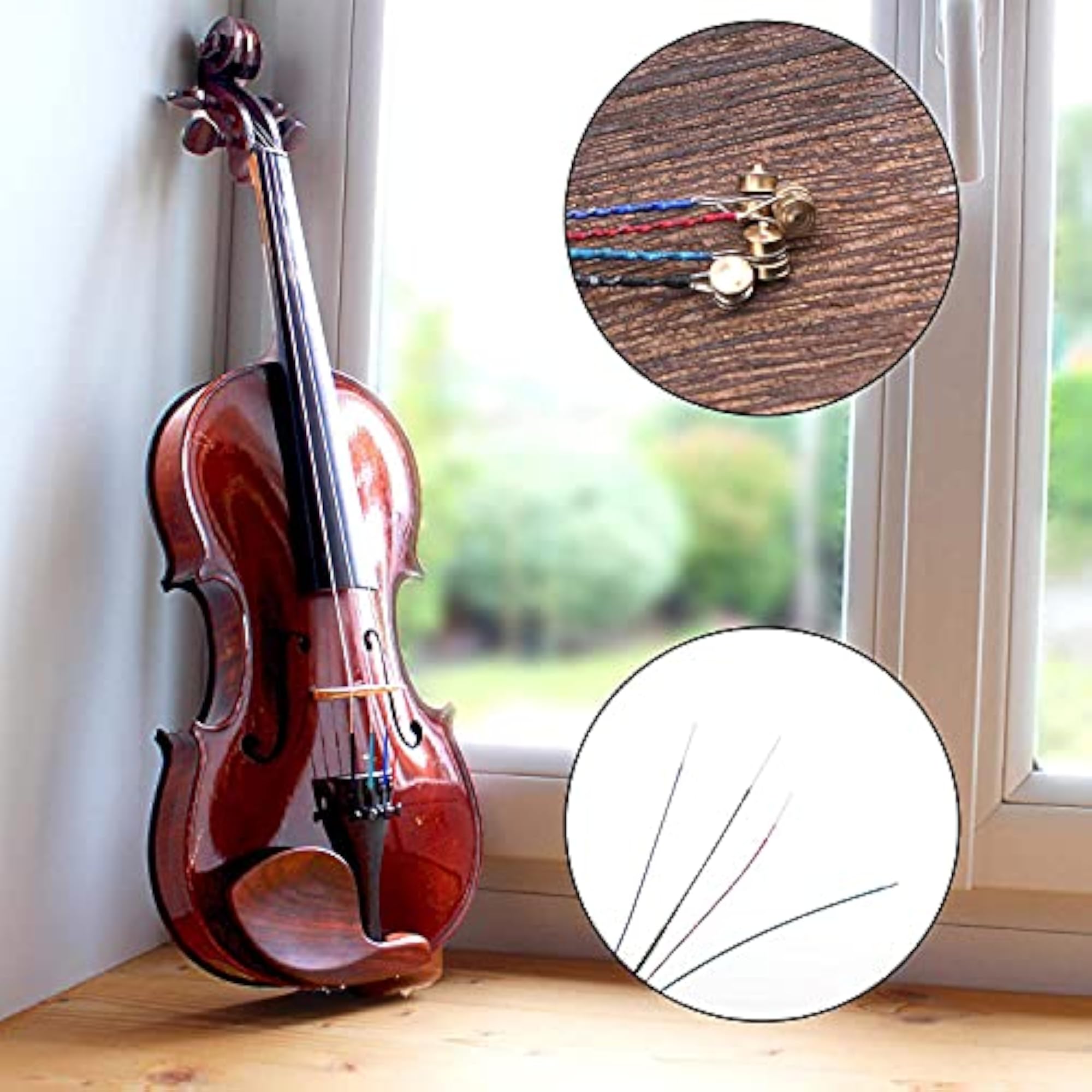 Violin Strings 4/4 Full Set, Durable Steel Core Strings