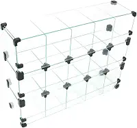 Baleiro Expositor Preto de Vidro - 0,60 x 0,45 x 0,15m