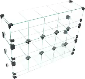 Baleiro Expositor Preto de Vidro - 0,60 x 0,45 x 0,15m