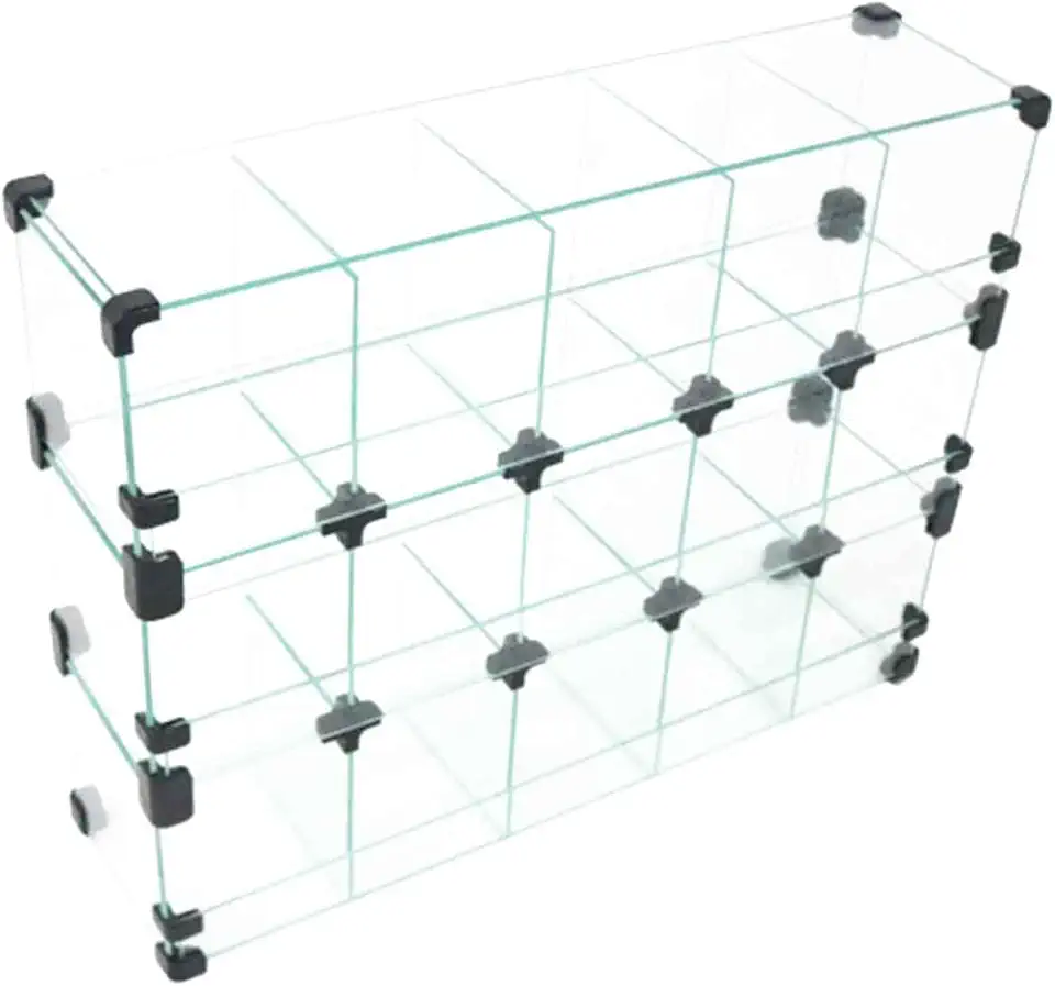 Baleiro Expositor Preto de Vidro - 0,60 x 0,45 x 0,15m