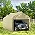 Carport 10x20ft Heavy Duty Canopy Storage Shed,Portable Garage Party Tent,Portable Garage with Removable Sidewalls & Doors All-Season Tarp for Car,Truck,Party SNC24# (W/BG)