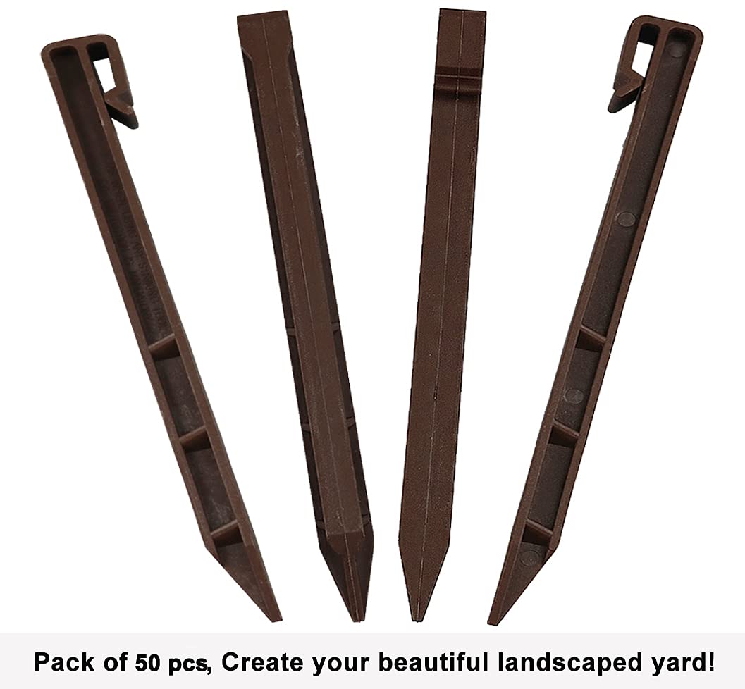 Kit per Bordi Paesaggistici in PE, Bordo Alto da Giardino, Senza Scavi, con Paletti per Prato, Aiuola, Erba, Cortile(10x5x1000cm/3.9x2.0x393.7in-Verde