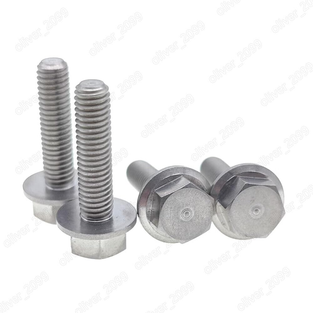 GR5 Titanium Hexagon Flange Bolts Hex Flange Head Screws M4 M5 M6 M10 (M5-0.8 x 8mm - 10pcs)