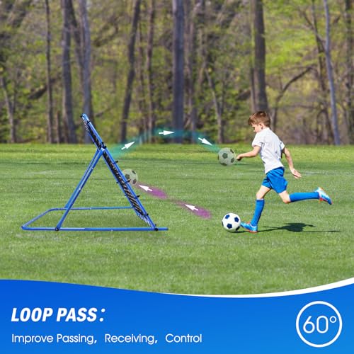 Image of Soccer Baseball Rebounder Net, Quick-Switch Angle Soccer Pitchback Volleyball Training for Control, Passing Practice, Easy Setup Soccer Goal Rebounder Gifts Aids & Equipment for Kids,Teens & Adults