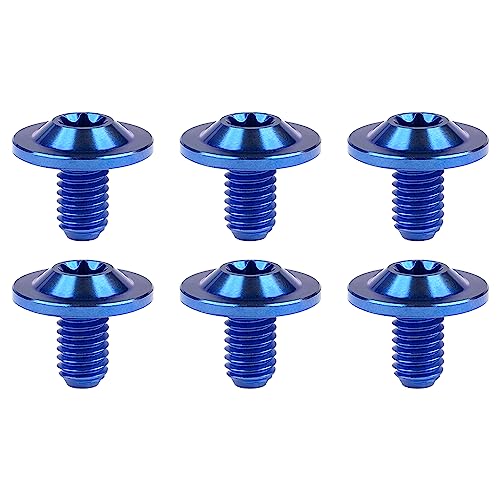 Image of Titanium Bolt Torx Head M6x10 15 20mm Screw for Bicycle Motorcycle Car Modification Pack of 6 (Anode Blue, M6x10mm)