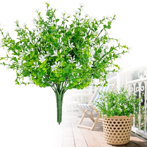 RAINFLOW 4PCS Fake Flowers for Decoration Small Fake Plants Decor
