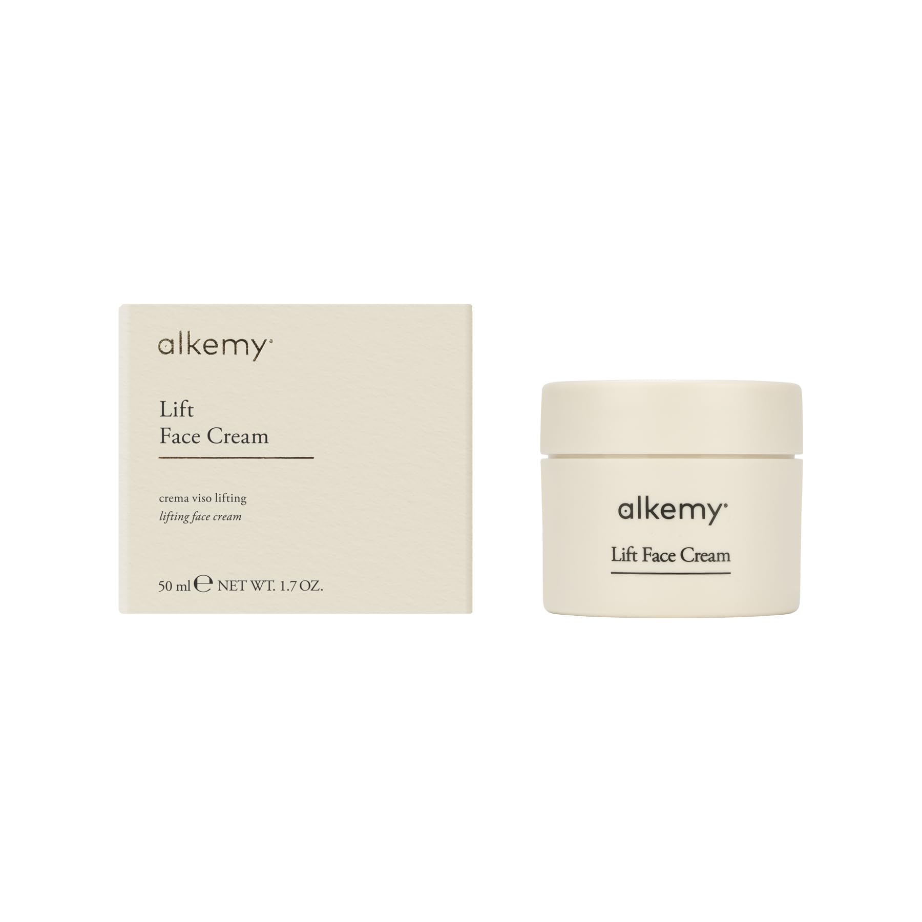 ALKEMY Crema Facial Antiarrugas con Colágeno y Ácido Hialurónico, acción antiedad con efecto lifting, hidratante, reafirmante para todo tipo de piel, Cosmética Natural, Dermatológicamente Testada 50ml