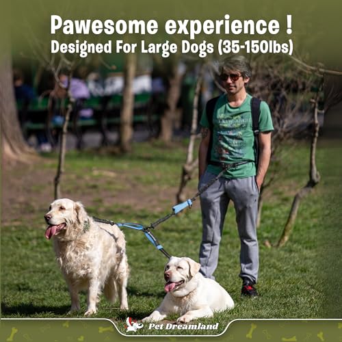 image for Pet Dreamland Exquisite Hands Free Dual Dog Leash with Tangle-Free Swi