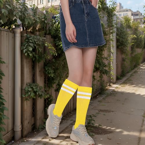 Image of phnydreg Slouch Socks Striped Slouch Scrunch Socks for Women Girls 90s Party
