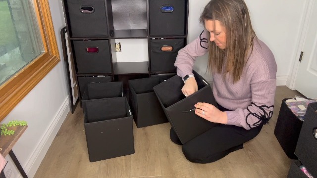 Amazon.com - StorageWorks Black Storage Cubes, 13-inch Leather