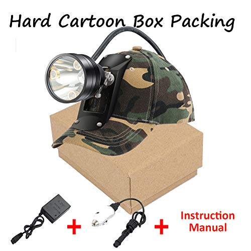 GearOZ Coon Hunting Lights Headlamp for Coyotes Hog Predators, Rechargeable & Waterproof, 6 Lighting Modes, 4 Powerful LEDs (White Red Green Amber) with Camo Hunting Hat Perfectly for Night Working
