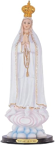ICE ARMOR Estatua de Nuestra Señora de Fátima de 16 pulgadas de alto, estatua de Nuestra Señora del Santo Rosario de Fátima, decoración religiosa,