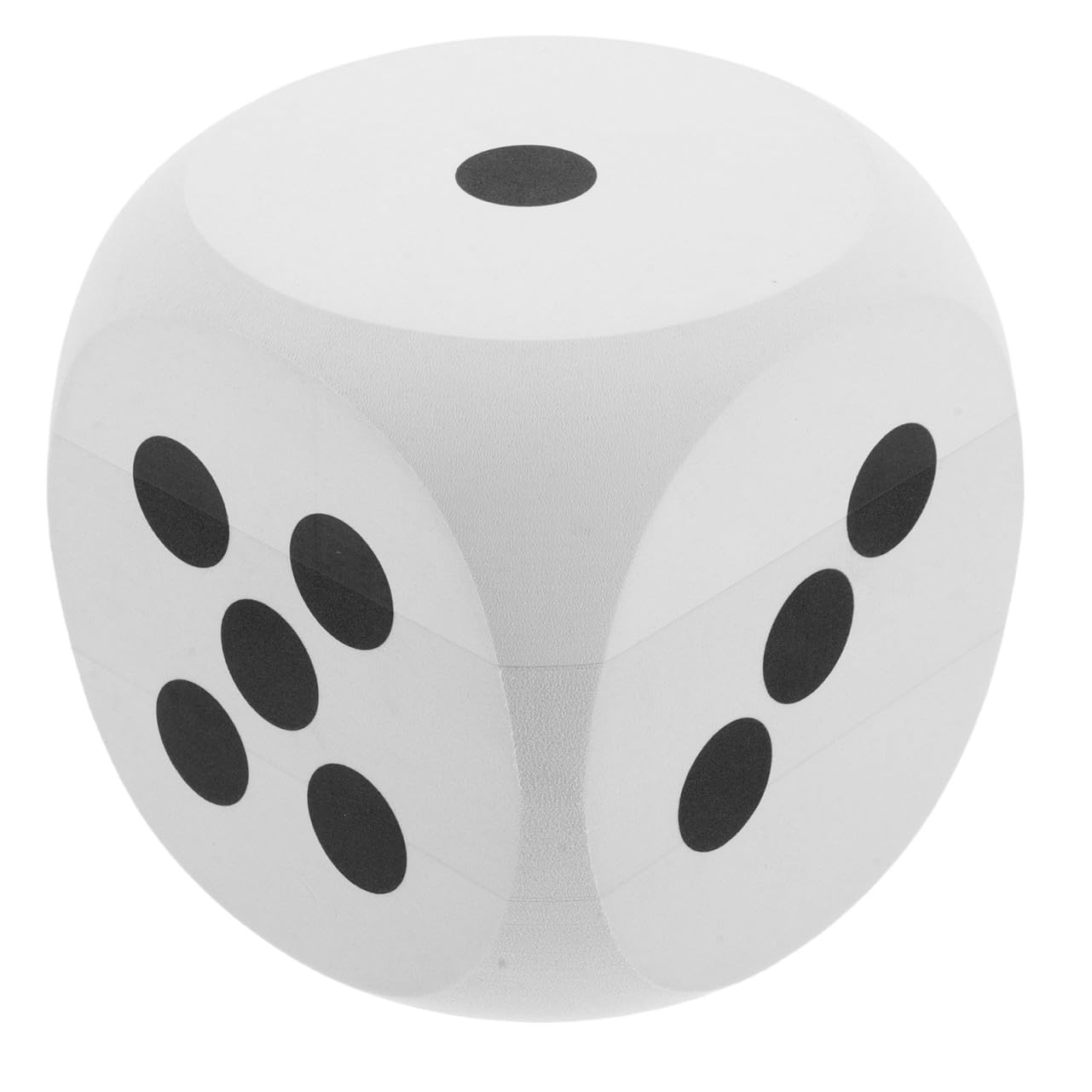 Milisten 15cm Big Dice with Rounded Edges Made of Eva Foam for Kids Learning and Events Jumbo White Decorative Foam Dice, Versatile Game Accessory for Educational and Board Games