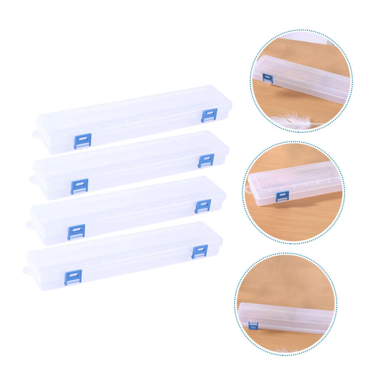 DOITOOL 4 Set Scatole Trasparenti Per Pittura Organizer Manuale Per Strumenti Portatile E Pratico Per Scuola E Casa 4 Pezzi*4