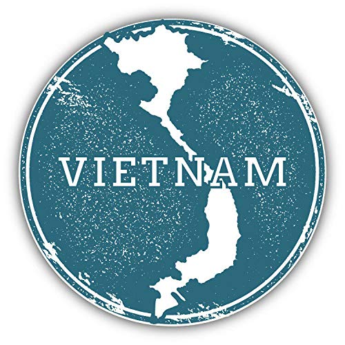 Vietnam Map Grunge Rubber Travel Stamp Round Metal 0.75" Lapel Pin Hat Shirt Pin Tie Tack Pinback2
