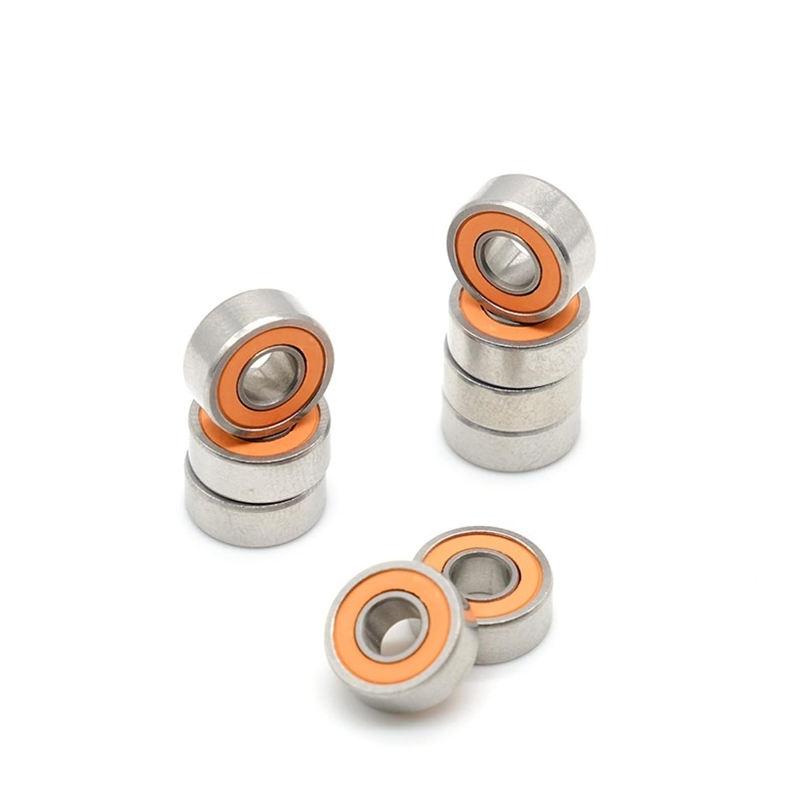 Rodamiento de bolas de cerámica híbrido de acero inoxidable SMR104 2RS (4 x 10 x 4 mm, sin grasa) (10 unidades)