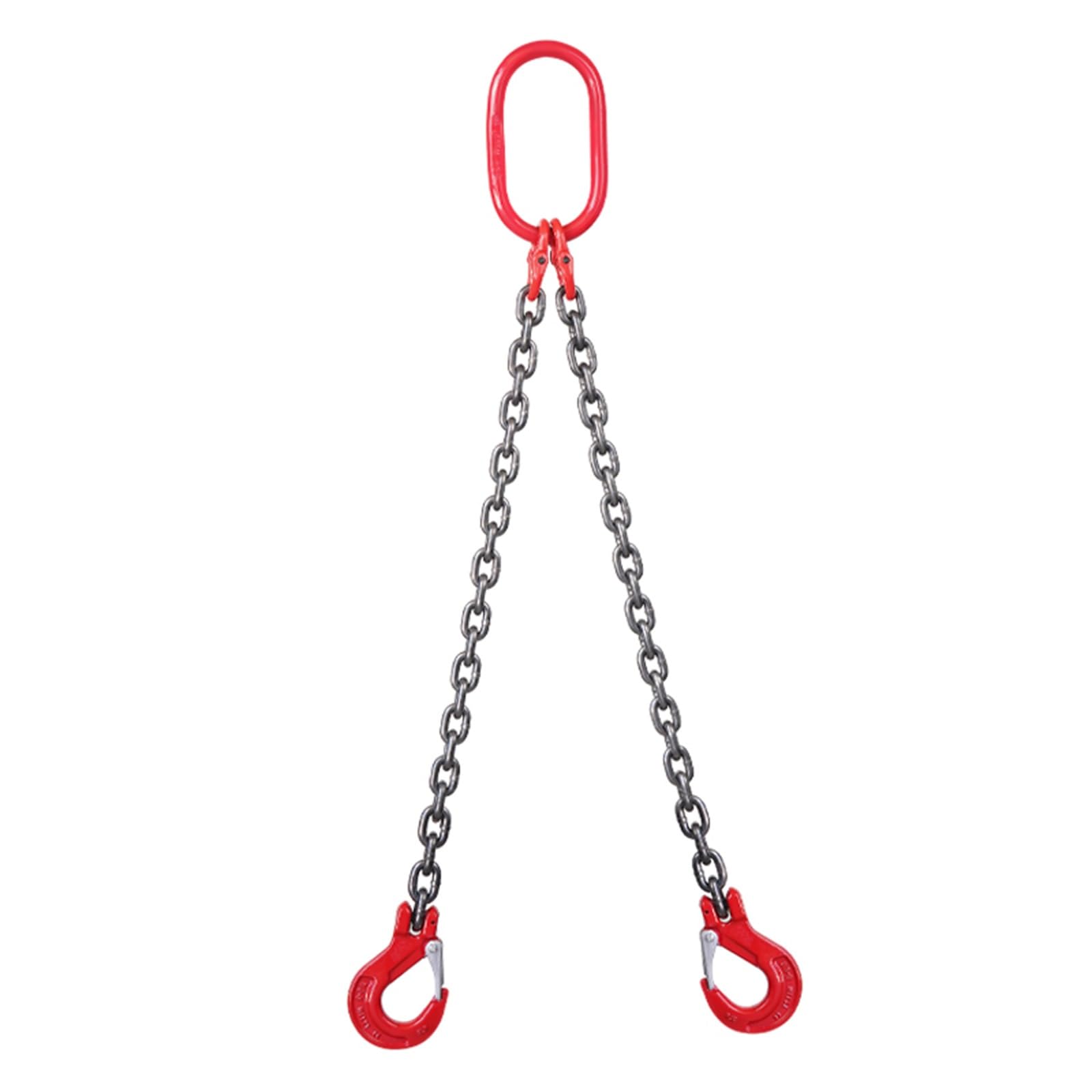 Lifting Chains Rigging, Alloy Manganese Steel Chain Slings Dual Leg 1 3 5 7 8 13 Feet, Lifting Sling Chain for Cargo Security Towing and Handling(Load 3 Ton L 2.5 M (8.2 FT) 2 Hook)