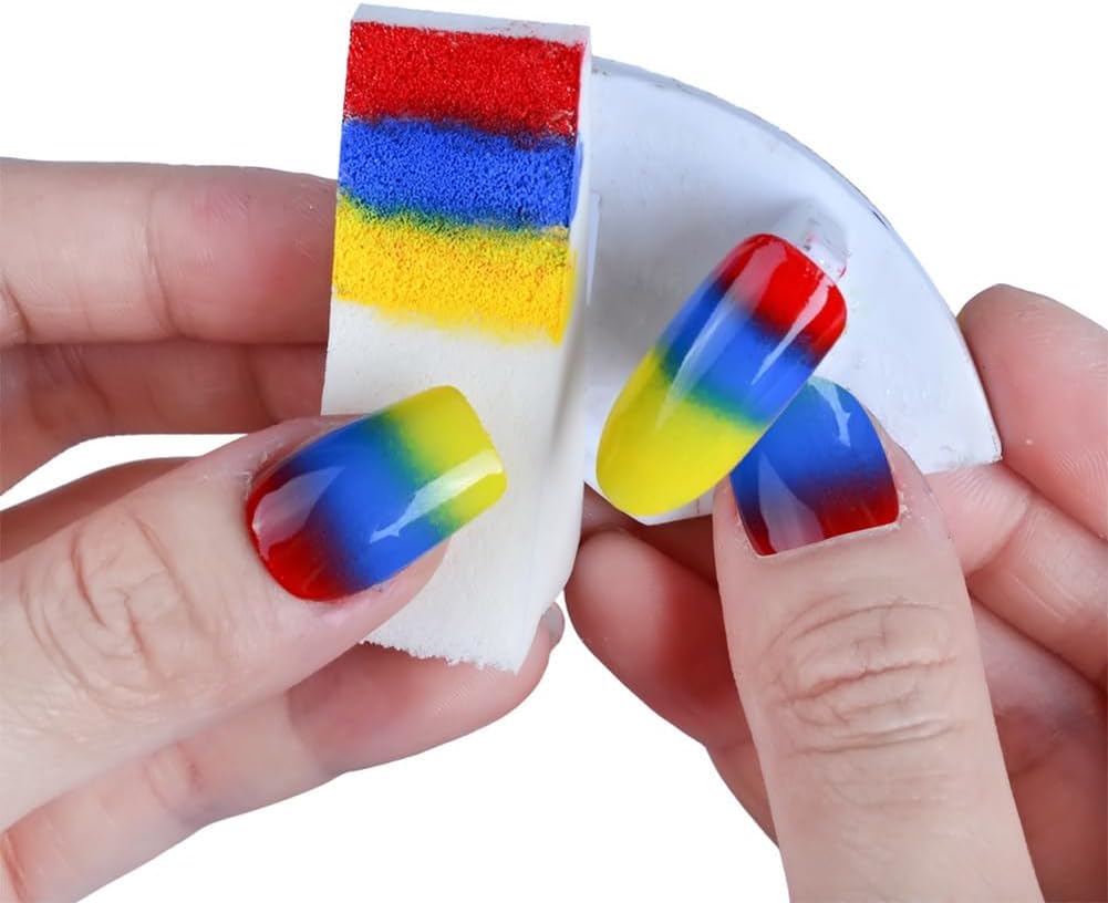 32 Pcs Triangle Shape Nail Sponges Soft Gradient Nail Art Sponges Color Fade Nail Art Sponges Gradient Manicure Sponges