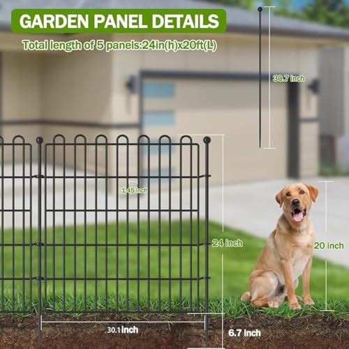 Clôture de jardin décorative durable acier inoxydable 10 pan - 3