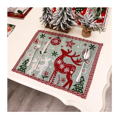 Sets de table de Noël lavables pour fournitures de fête et ornements de table