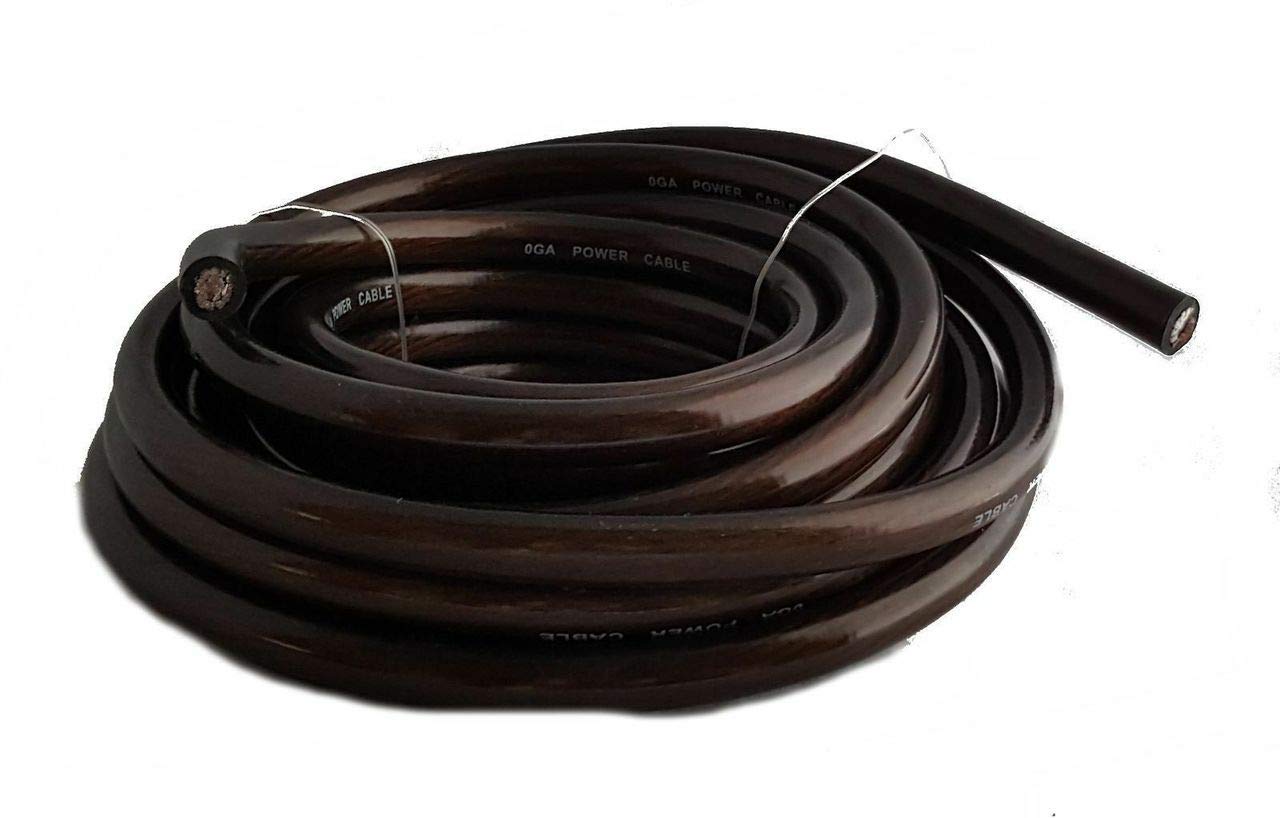 MK Audio 1/0 Gauge Black 25ft Power/Ground Wire True Spec and Soft Touch Cable