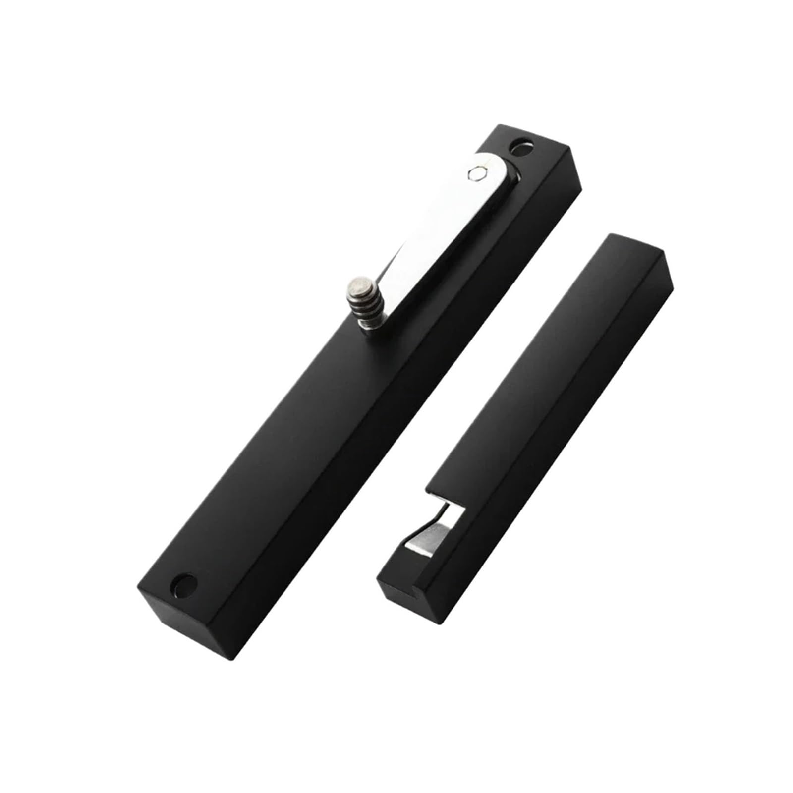 Door Closer, Aluminum Alloy with Buffer Damping Invisible Hydraulic Household Silent Door Closer,Commercial & Home Use(Black/Left Open)