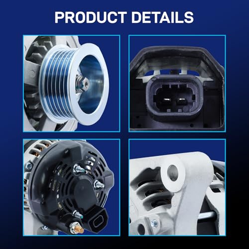 Image of New Alternator Compatible with Chevy 08-09 13-16 3.6 Equinox, 2008-2012 Malibu, 2013-2017 GMC Terrain, 2008 2009 Pontiac Torrent Saturn Aura, 2007-2009 Suzuki XL-7, 2008-2010 Vue 1042102890, 11250N