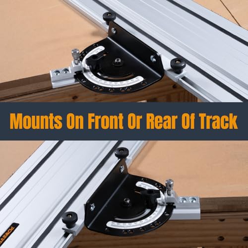 Guide de scie à angle réglable POWERTEC 72182 - 13 arrêts positifs pour rail - 6