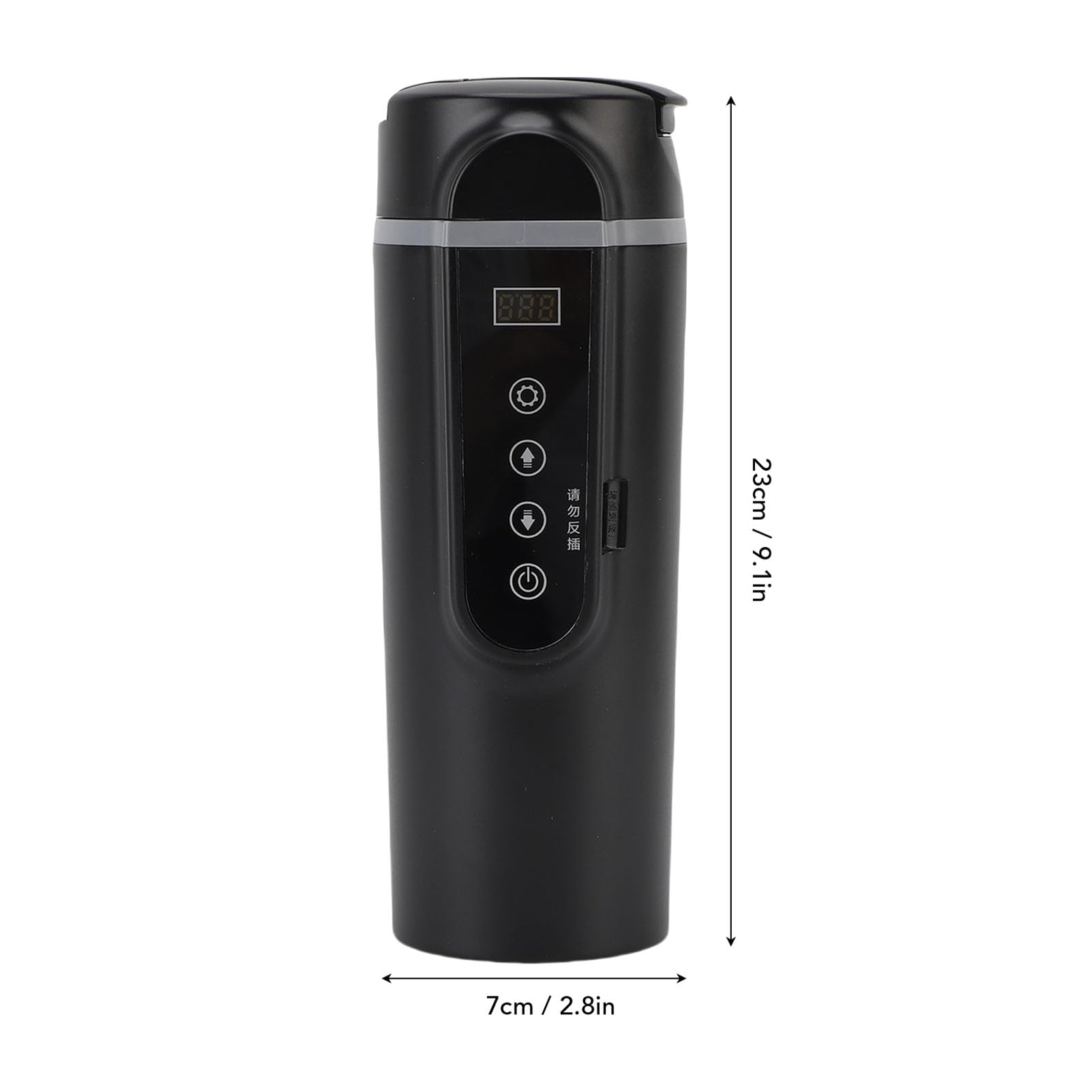 Taza Calefactora para Coche de 500 Ml, Hervidor Eléctrico Portátil de Viaje con Ajuste Automático de Temperatura, Ideal para té, café y Leche en Coches, Camiones y SUV