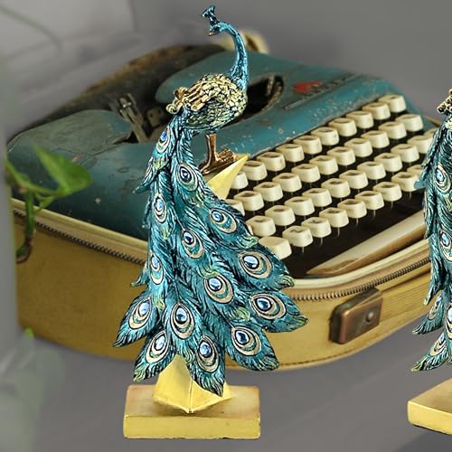 Estatua de Pavo Real Bellaa 13 Pulgadas miniatura 3