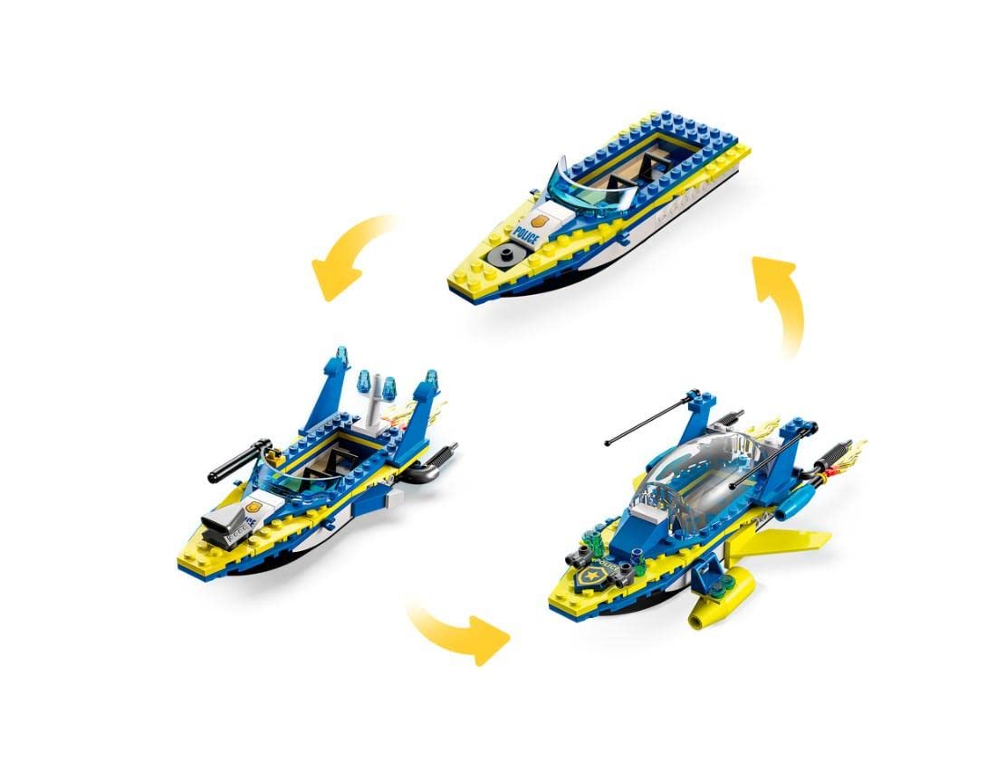 LEGO® City Su Polisi Dedektif Görevleri 60355-6 Yaş ve Üzeri Çocuklar için İnteraktif, Dijital Maceralı Oyuncak Yapım Seti (278 Parça)
