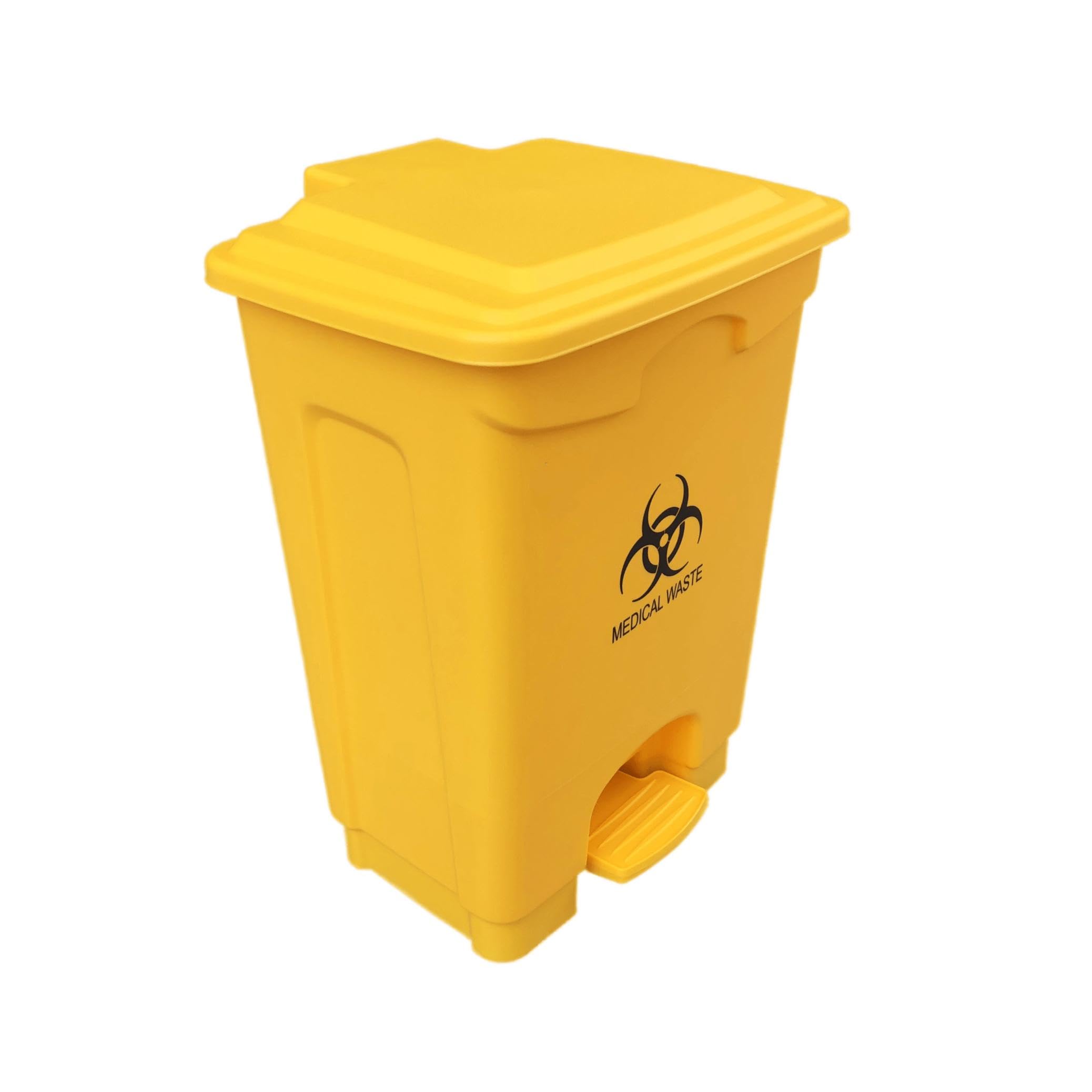 Plastic Pedal operated Garbage Bin 20L Yellow