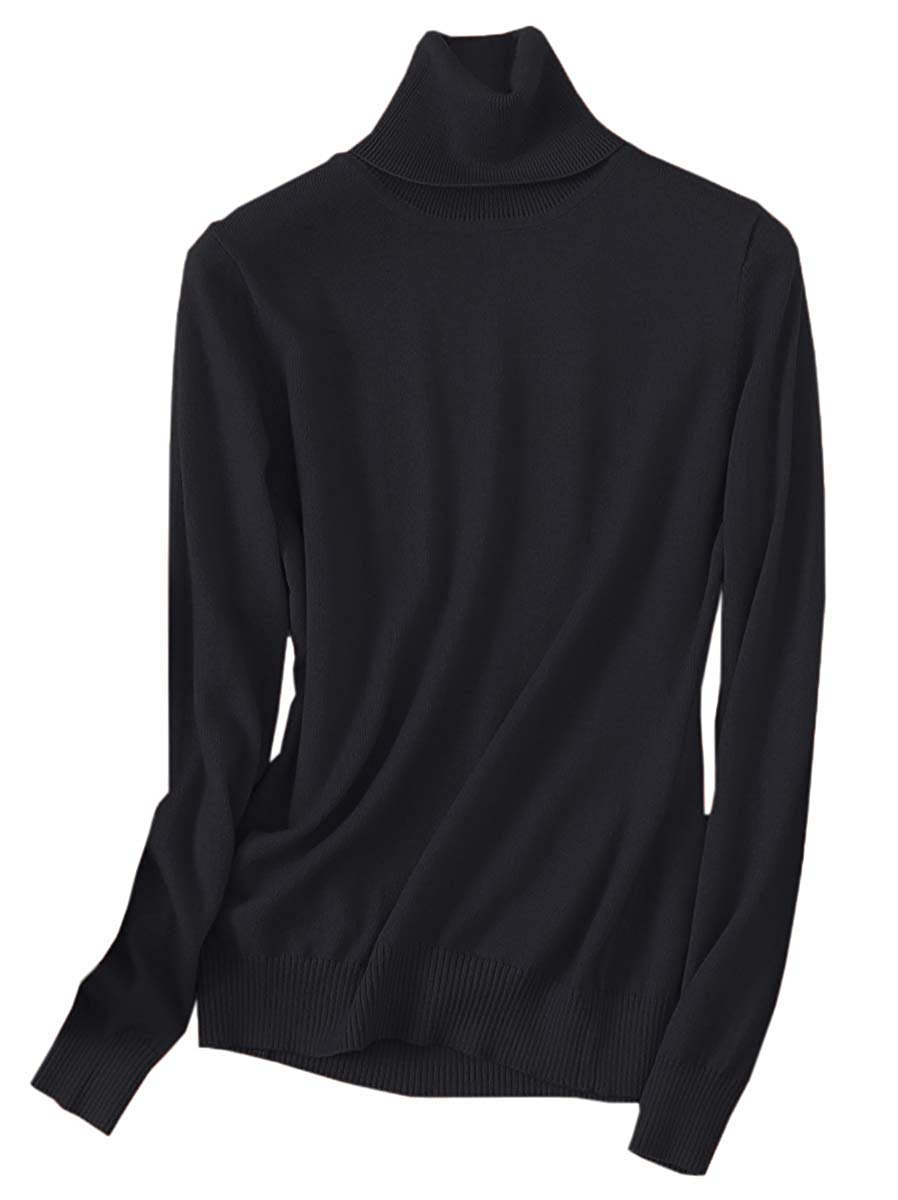 SANGTREEWomen's Turtleneck Sweater Long Sleeve Casual Fall Winter Knit Pullover Sweater Top