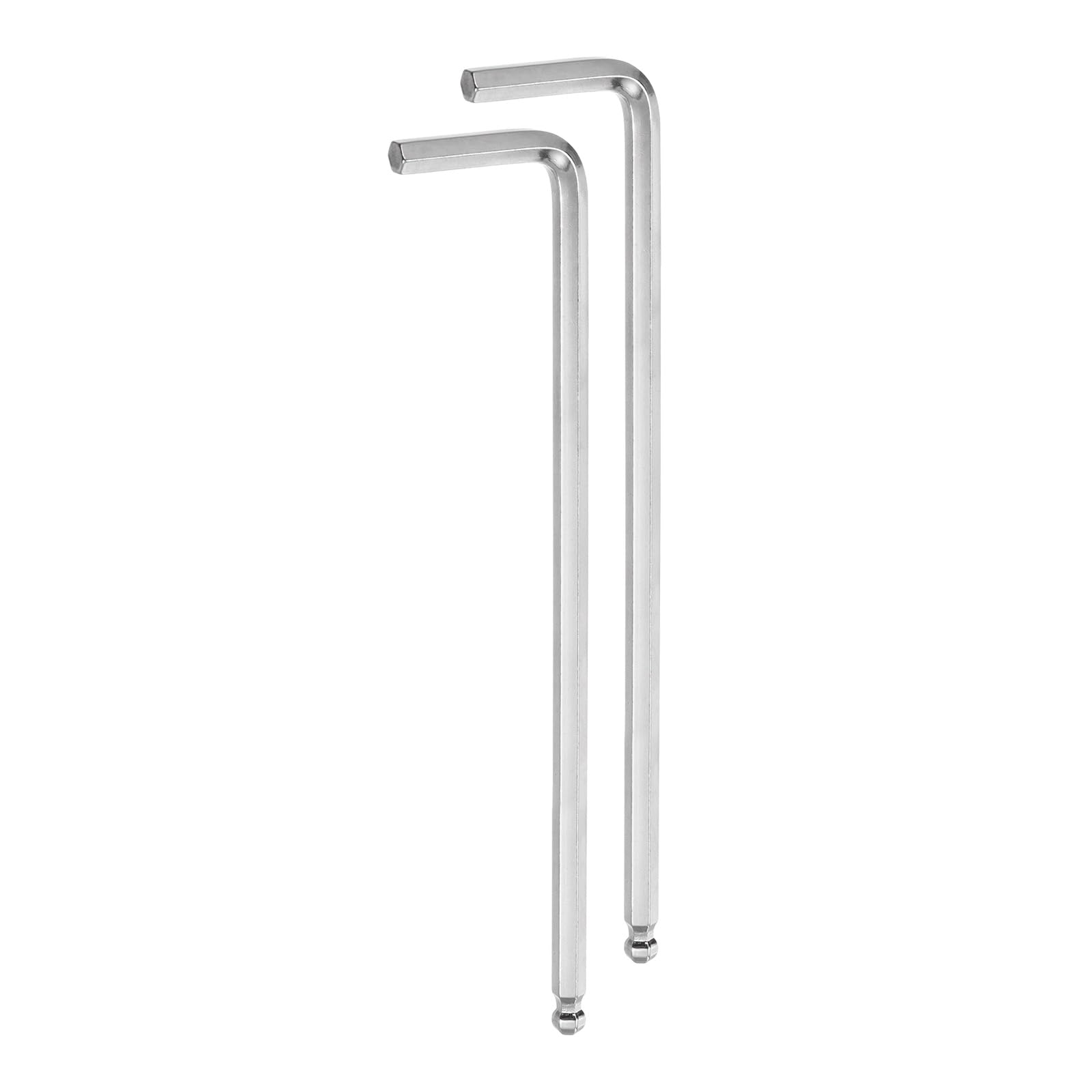 QUARKZMAN 2 Piezas de Llave Hexagonal de Bola de 6 mm, Llave Métrica en Forma de L con Brazo Extra Largo, Herramienta de Reparación de Acero Cromado Vanadio
