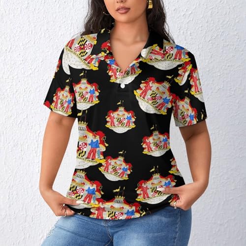 Polo de Maryland para mujer camiseta de tenis clásica con cuello 2