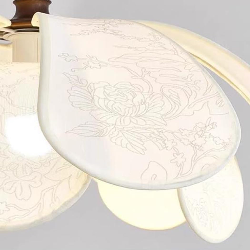 WABI-Sabi E27 nowoczesna lampa wisząca sufitowa z tkaniny w stylu retro, kwiatowa lampa wisząca, lampa do sypialni, restauracji, salonu, kuchni,