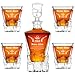 Maverton set Caraffa per whisky in vetro con 4 bicchieri - ideale per alcolici e liquori - ottimo per acqua - incisione personalizzata - 950 ml - pensiero speciale per Lui - pistolero
