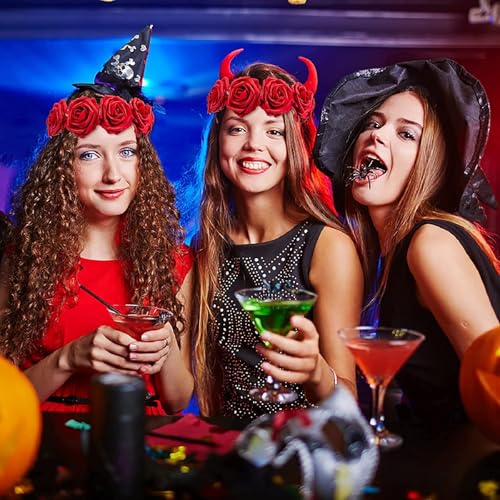 2Pcs Women's Mexican Scarf Wrap Tassel Printed Boho Shawl with Rose Flower Headband Day of the Dead Fiesta Halloween Costume4