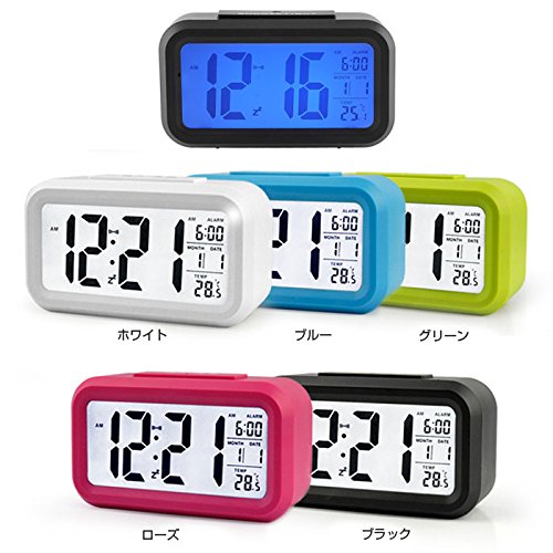 Amazon.co.jp: 発光 液晶目覚まし時計 スヌーズ機能 アラーム音