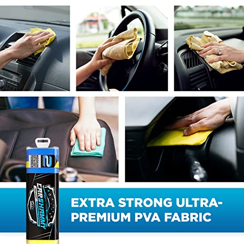Carx Car Shammy Towel 17" X 13.5", Super Absorbent And Scratch-Free Car Drying Towel - Chamois Cloth For Car #TOP4