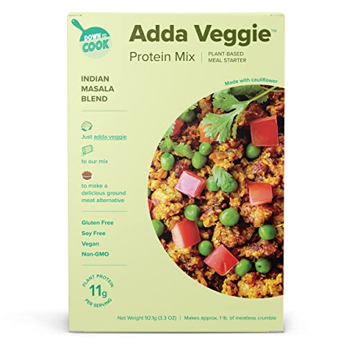 Adda Veggie Meatless Ground Crumbles | Made With Vegetables | Veggie Burger Mix | Plant-Based + Vegan | Pea Protein | Gluten Free, Soy Free, Non-Gmo - Indian Masala Blend (Pack Of 1) #TOP27