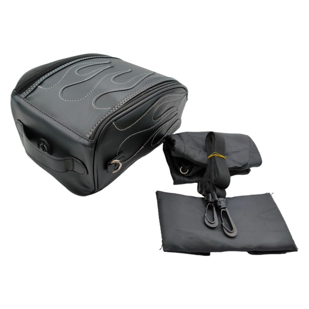 Rnvinry Universal Motorcycle tank bag oil fuel tank bag With Strong Magnetic motorbike saddle bag dual purpose Shoulder bag PU leather