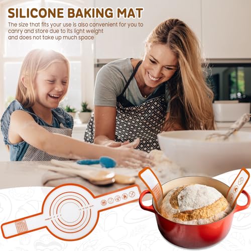 Sourdough Starter Kit, Sourdough Bread Baking Supplies, Silicone Banneton Bread Proofing Basket Set Of 2, Sourdough Starter Kit Beginners With Sourdough Starter Jar For Baking Lovers - 6